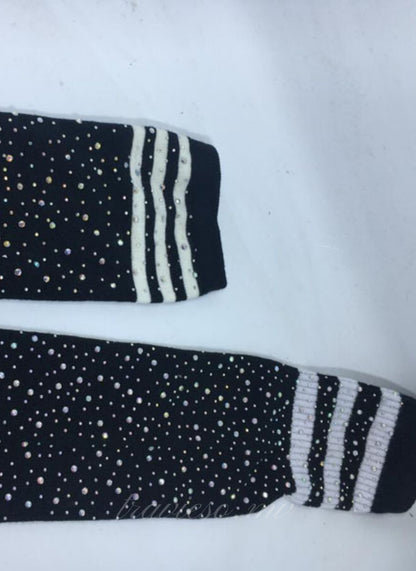 Hot Drilling Three Stripe Students Stockings