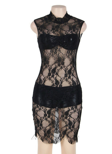 Lace Sleeveless Lingerie Set