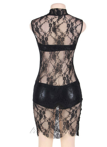 Lace Sleeveless Lingerie Set