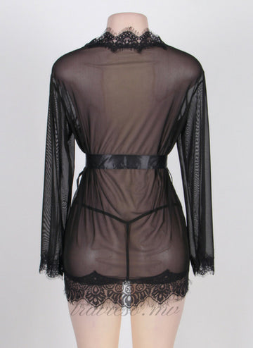 Lace Trim Robe
