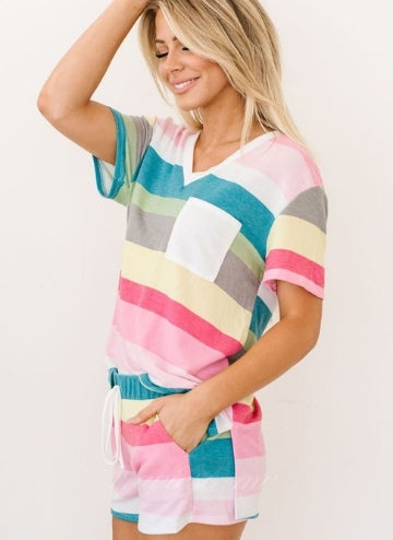 Aurora Striped  Summer Lounge Set