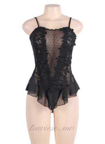 Stereoscopic Flower Lace Sexy Babydoll