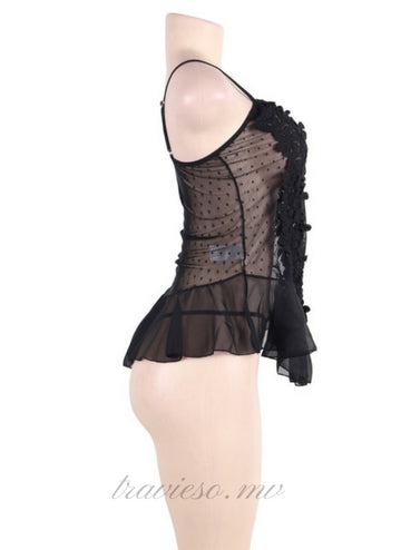 Stereoscopic Flower Lace Sexy Babydoll
